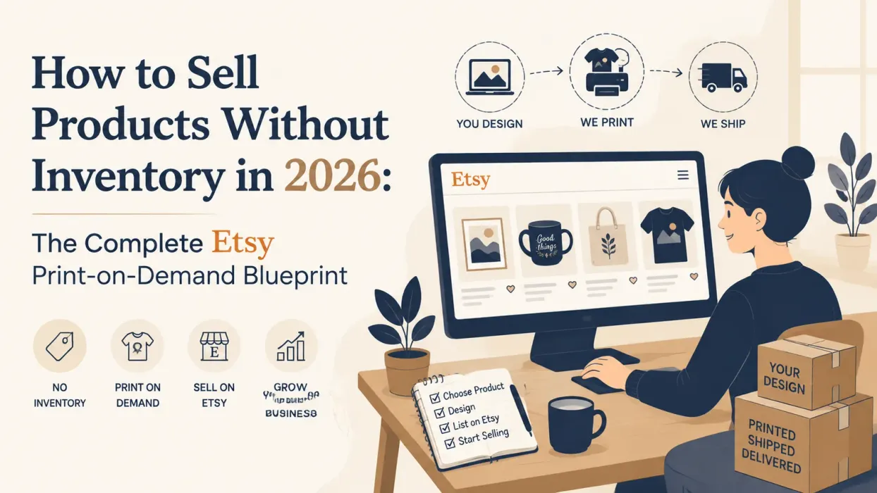 How to Sell Products Without Inventory in 2026: The Complete Etsy Print-on-Demand Blueprint - blog post