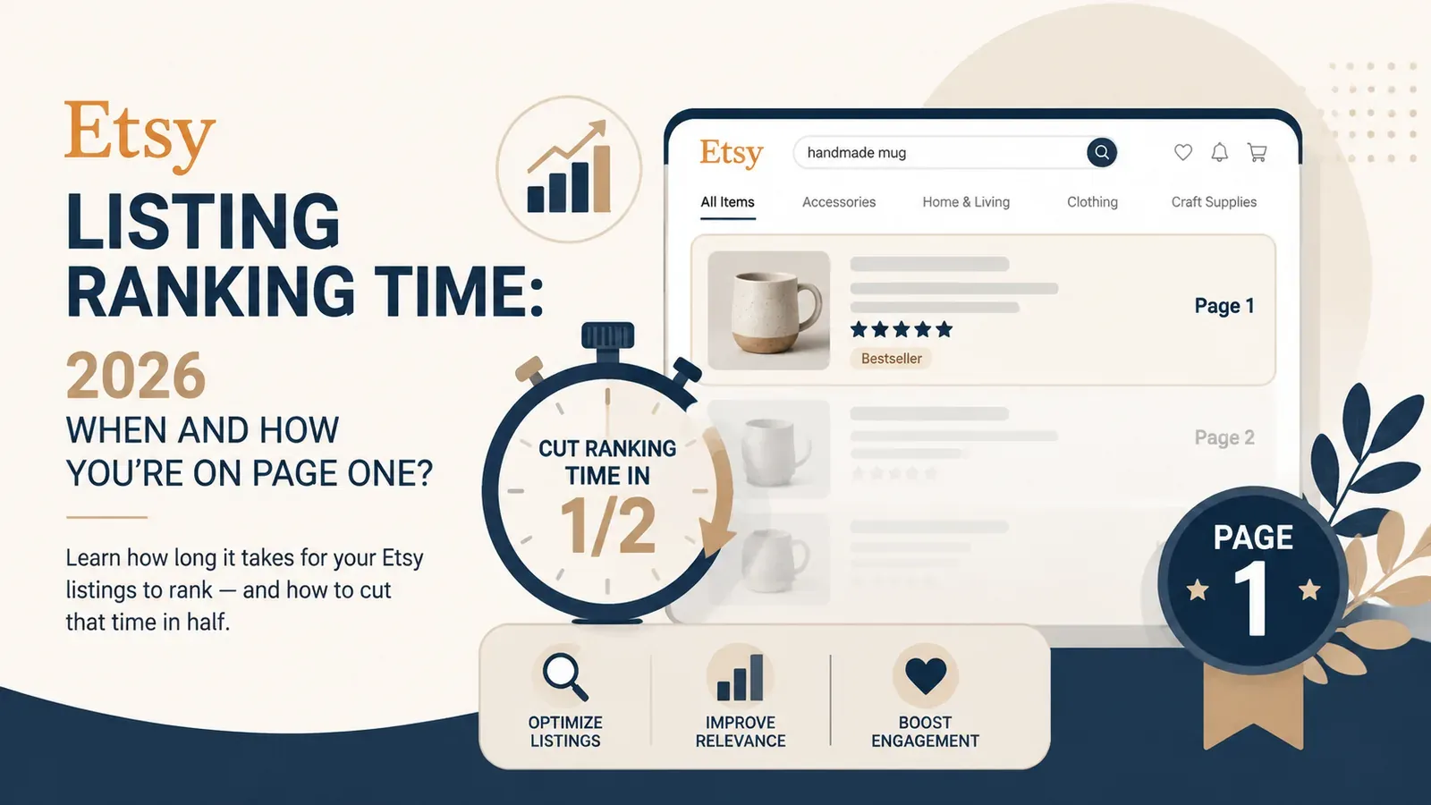 Etsy Listeleme Sıralama Süresi: 2026'da Ne Zaman ve Nasıl İlk Sayfadasınız? - yazı kapağı