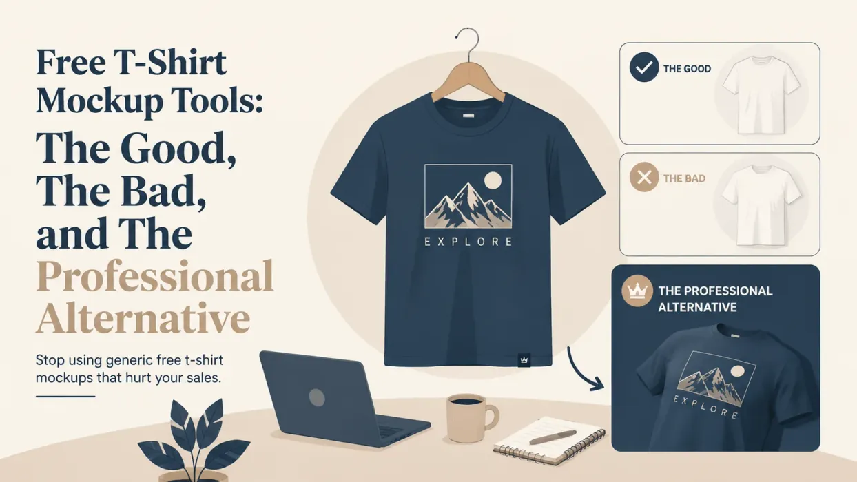 Free T-Shirt Mockup Tools: The Good, The Bad, and The Professional Alternative - blog post