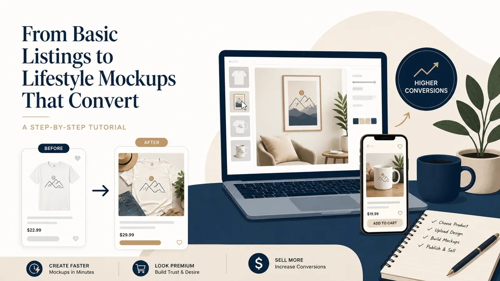 Listystyle Tutorial: How to Create High-Converting Lifestyle Mockups (Better than Placeit) - post cover