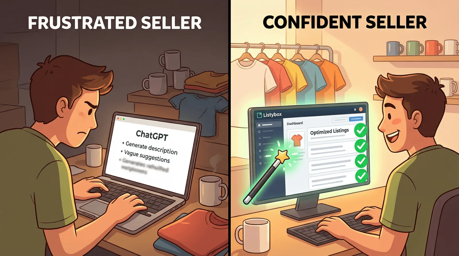 ChatGPT for Etsy Listings: The Hidden Problem with Generic AI (And What Actually Works) - blog post