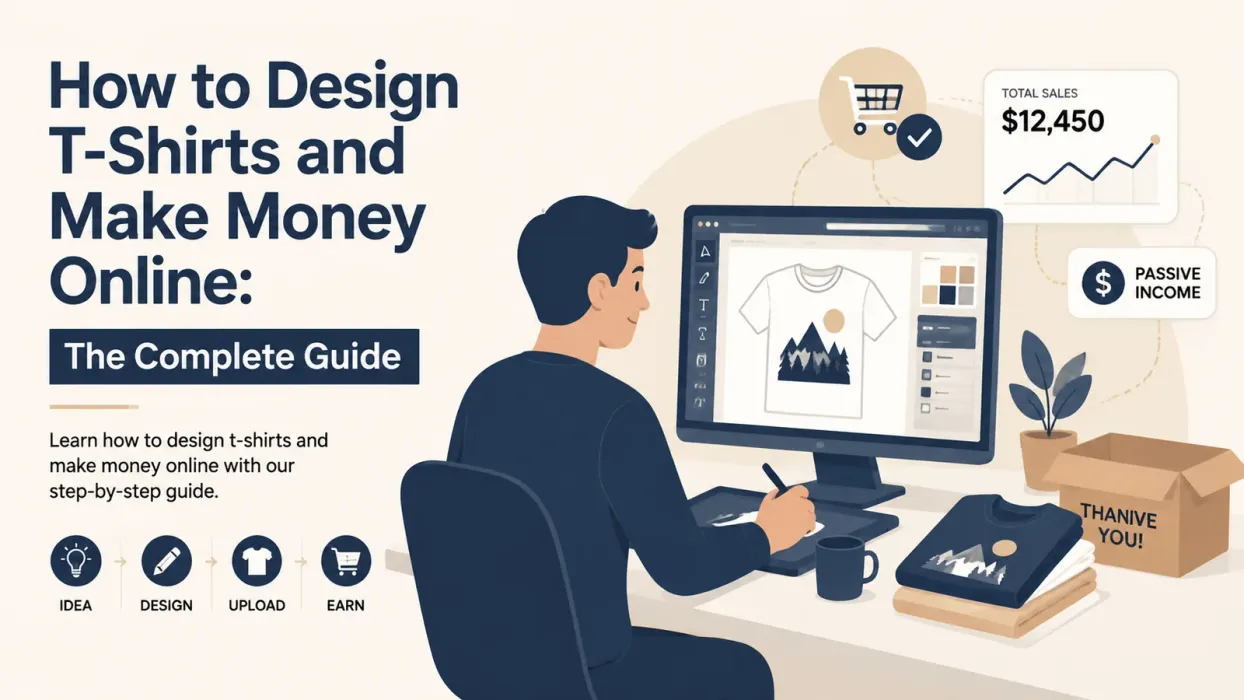How to Design T-Shirts and Make Money Online: The Complete Guide - blog post