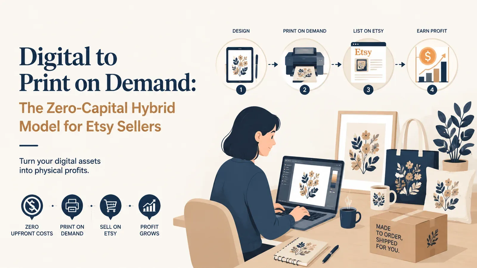 Digital to Print on Demand: The Zero-Capital Hybrid Model for Etsy Sellers - post cover