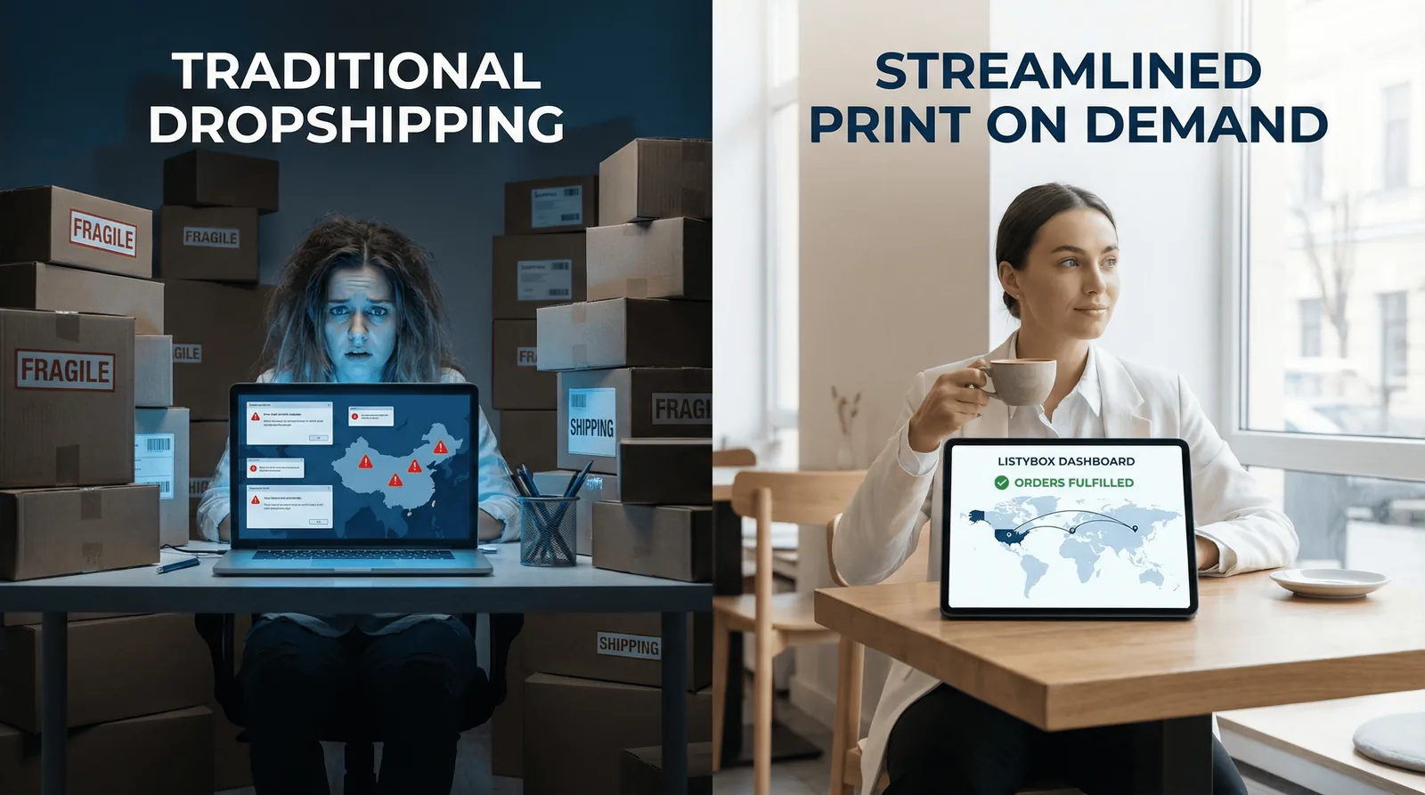 Beyond AliExpress: The Best Dropshipping Websites vs. The POD Revolution - blog post
