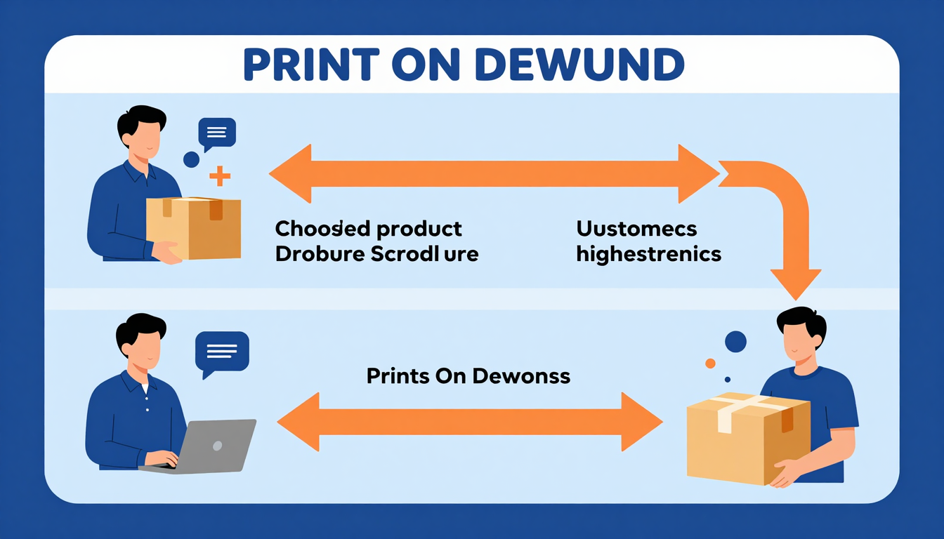Print on demand workflow from design to shipping