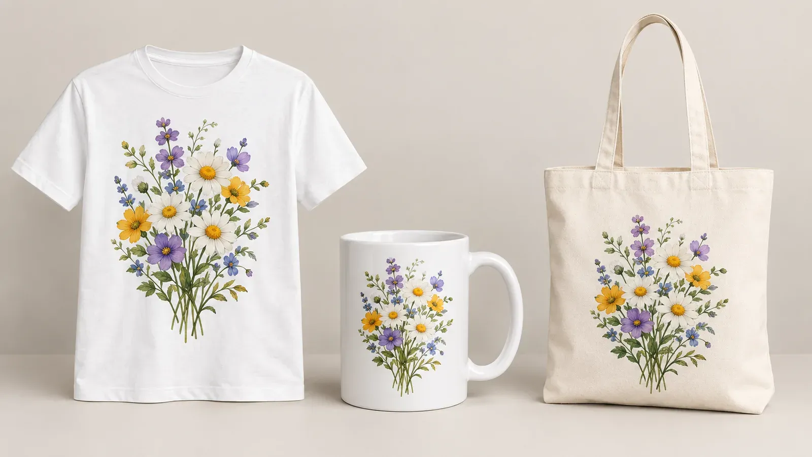 Etsy mockup examples showing the same design on different products
