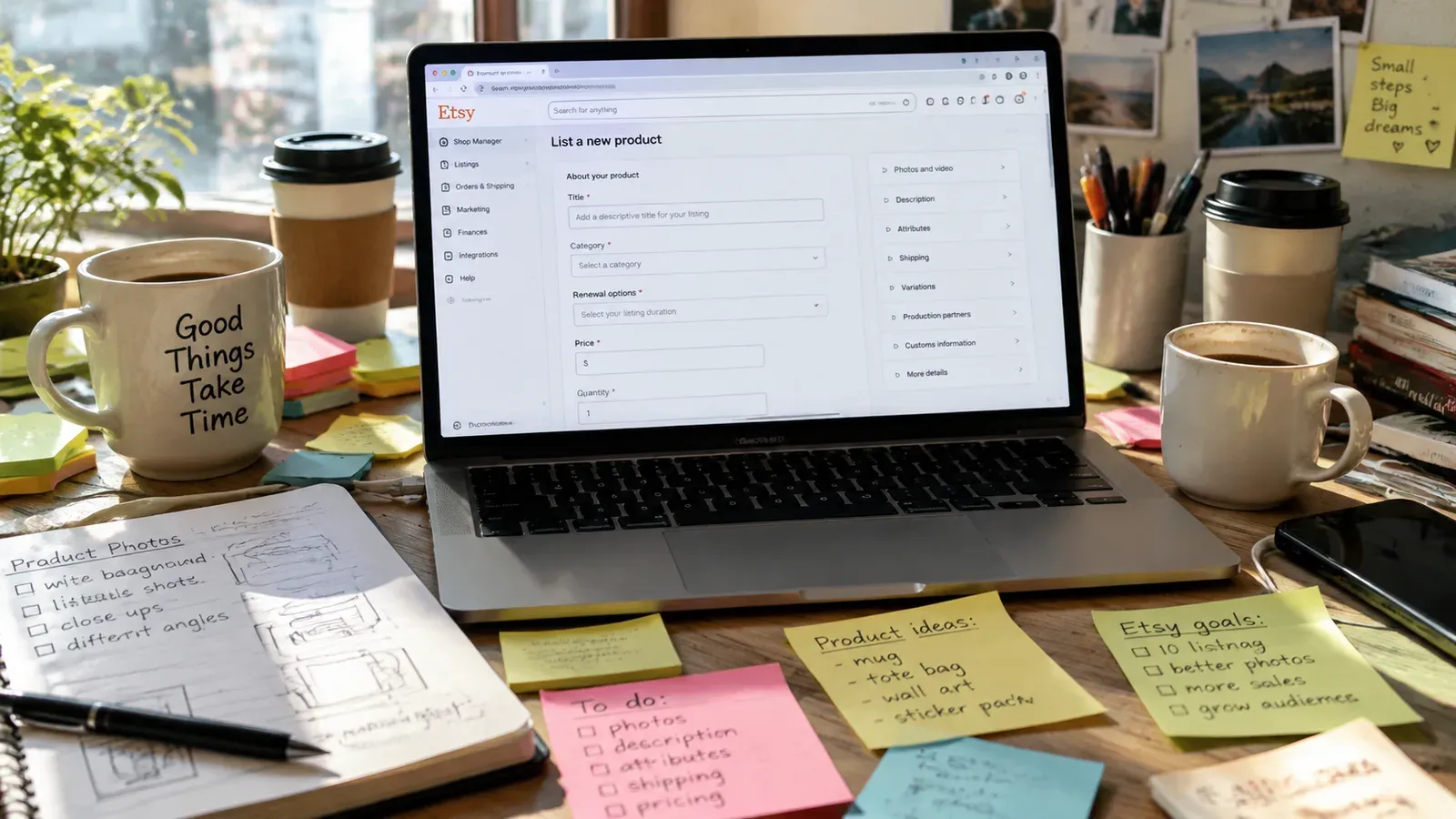 Overwhelming manual Etsy bulk listing setup