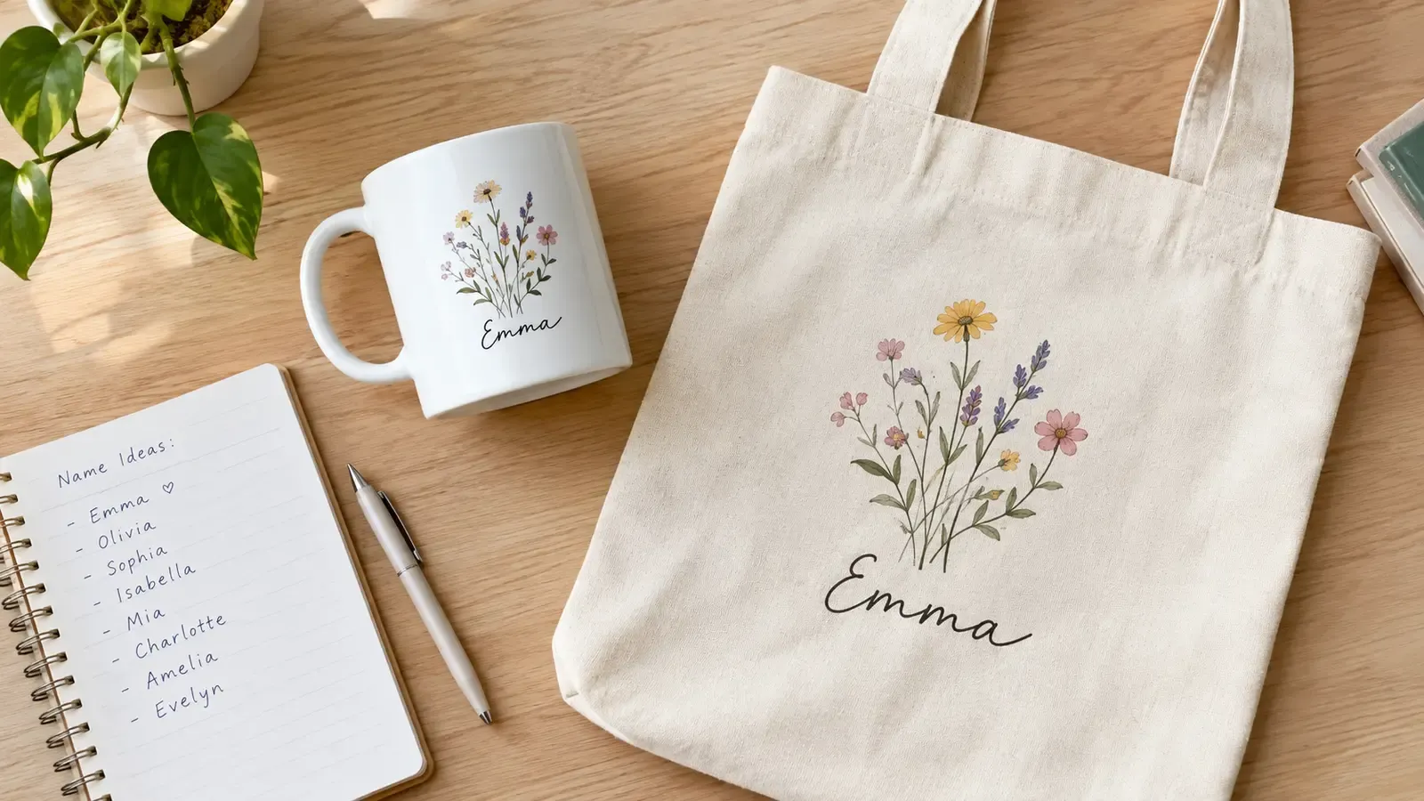 Etsy özel sipariş listesi için ürün görselleri ve örnek kişiselleştirme