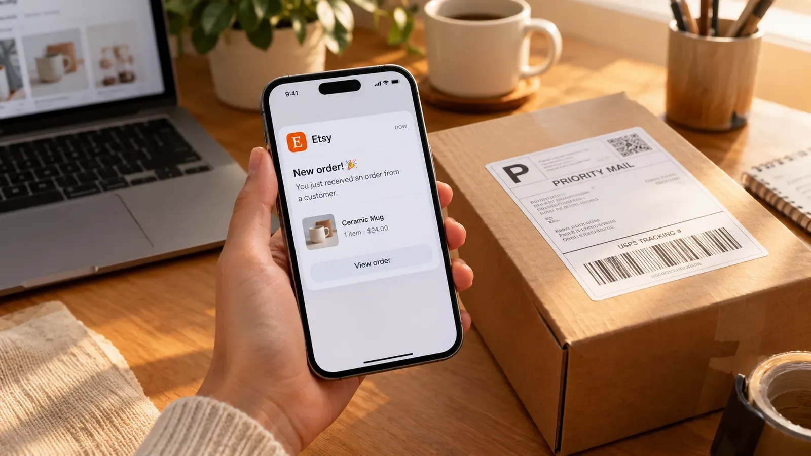Etsy order fulfillment process illustration