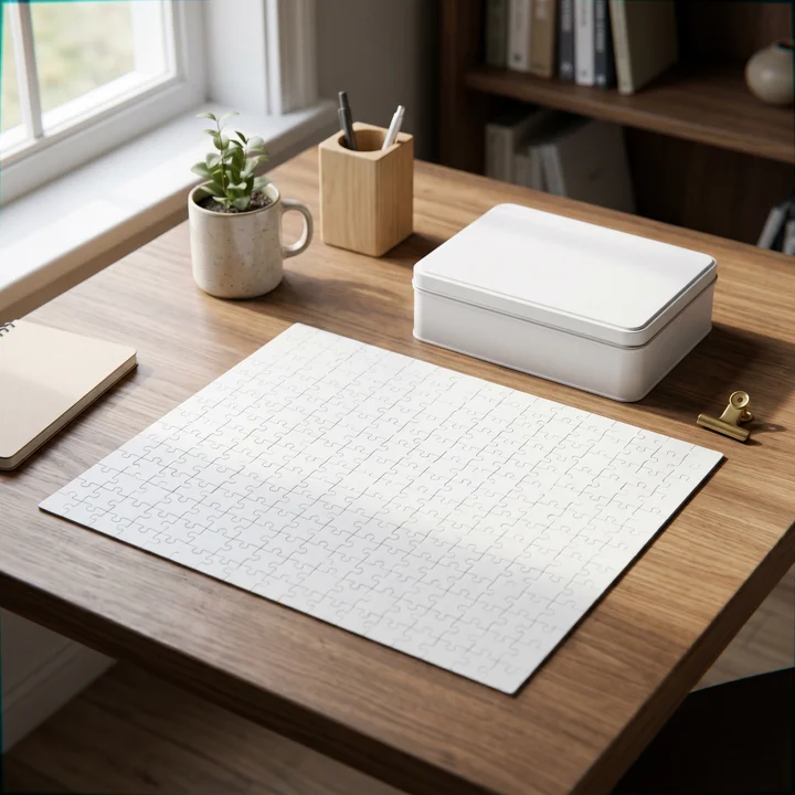 Jigsaw Puzzle with Tin