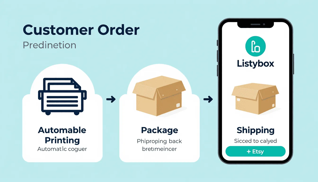 Automated order fulfillment process illustrated