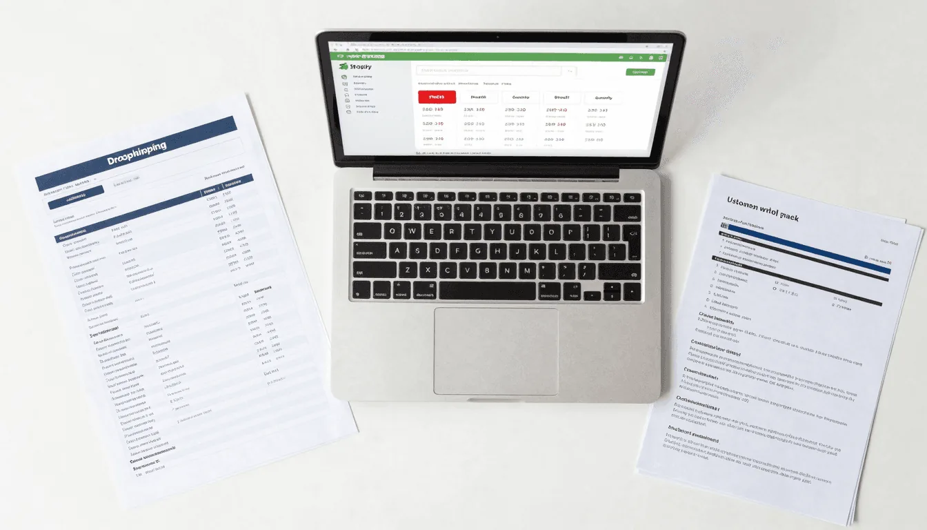 Shopify dropshipping dashboard showing negative profit and ad costs