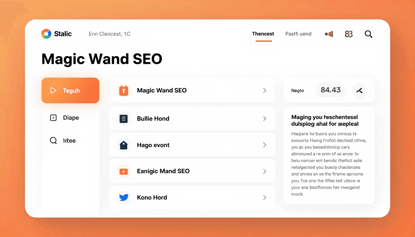 Listybox dashboard showing Magic Wand SEO tool with optimized listing