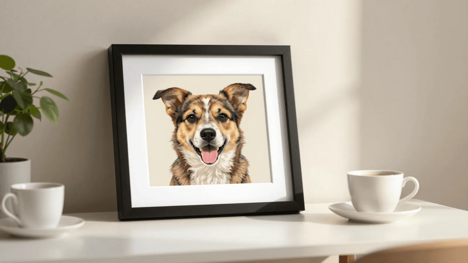Professional lifestyle product image on a styled desk