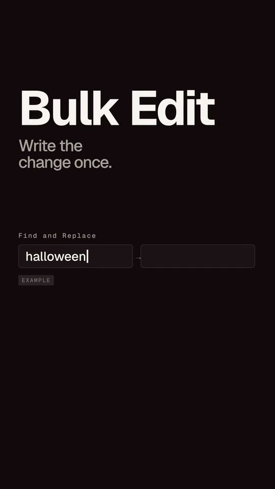 Bulk Edit