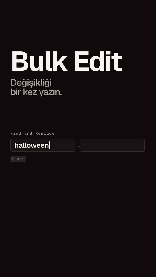 Bulk Edit