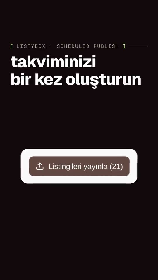Yayın takviminizi bir kez oluşturun